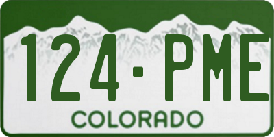 CO license plate 124PME