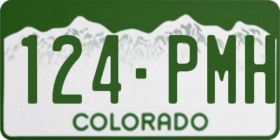 CO license plate 124PMH