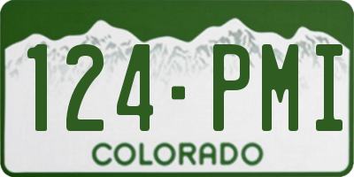 CO license plate 124PMI