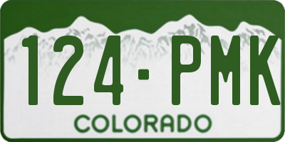 CO license plate 124PMK