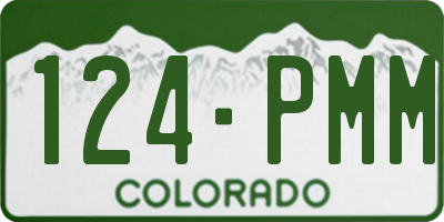 CO license plate 124PMM