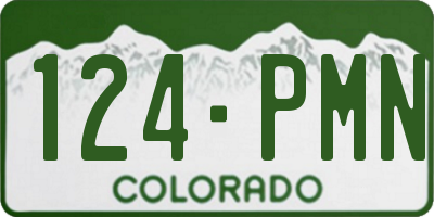 CO license plate 124PMN