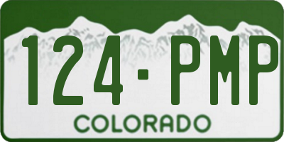 CO license plate 124PMP
