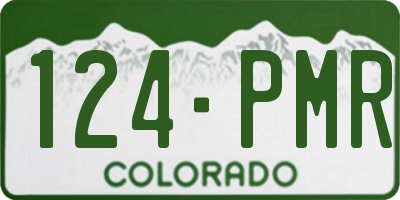 CO license plate 124PMR