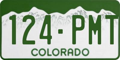 CO license plate 124PMT