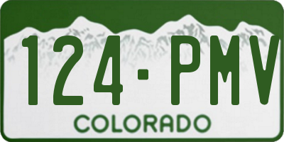 CO license plate 124PMV