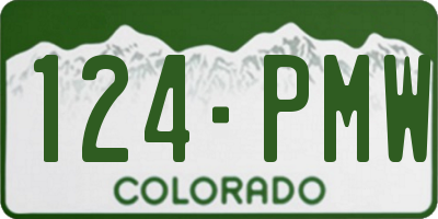 CO license plate 124PMW