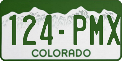 CO license plate 124PMX
