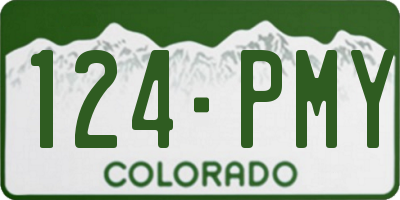 CO license plate 124PMY
