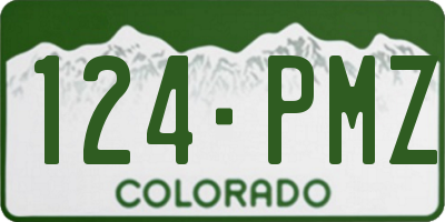 CO license plate 124PMZ