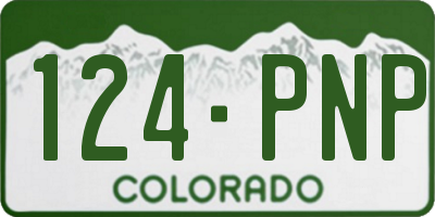 CO license plate 124PNP