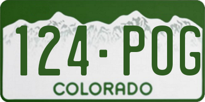 CO license plate 124POG