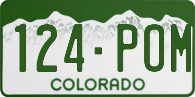 CO license plate 124POM