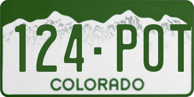 CO license plate 124POT