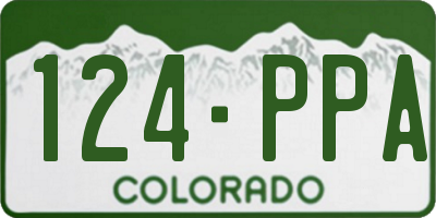 CO license plate 124PPA