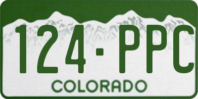 CO license plate 124PPC