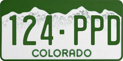 CO license plate 124PPD
