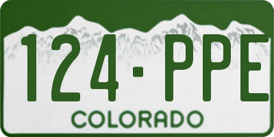 CO license plate 124PPE