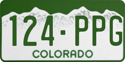 CO license plate 124PPG