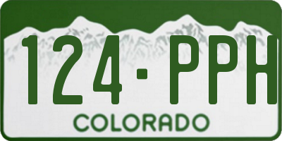CO license plate 124PPH