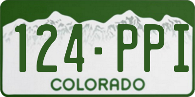 CO license plate 124PPI