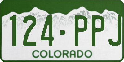 CO license plate 124PPJ