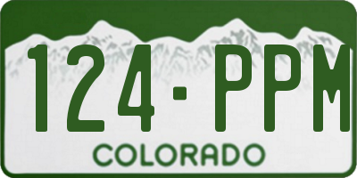 CO license plate 124PPM