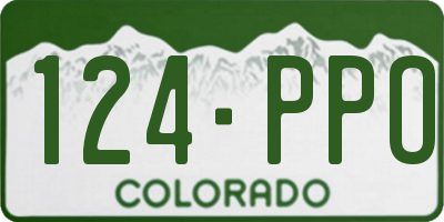 CO license plate 124PPO
