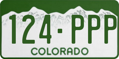 CO license plate 124PPP