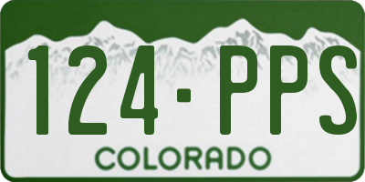 CO license plate 124PPS