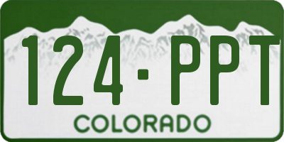 CO license plate 124PPT