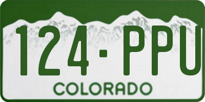 CO license plate 124PPU