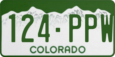 CO license plate 124PPW