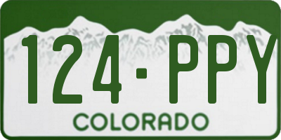 CO license plate 124PPY