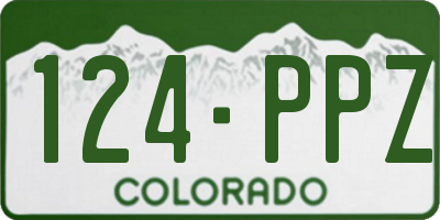 CO license plate 124PPZ