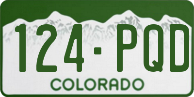 CO license plate 124PQD