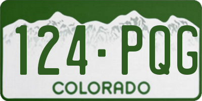 CO license plate 124PQG