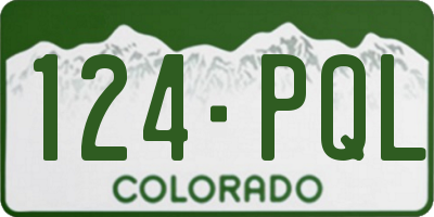 CO license plate 124PQL