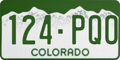 CO license plate 124PQO