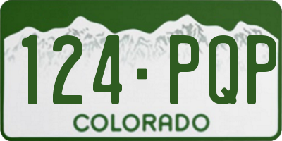 CO license plate 124PQP