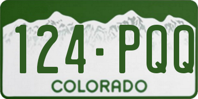 CO license plate 124PQQ