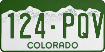 CO license plate 124PQV