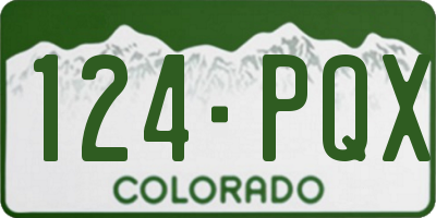 CO license plate 124PQX