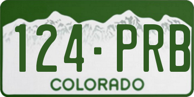 CO license plate 124PRB