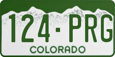 CO license plate 124PRG