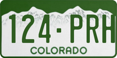 CO license plate 124PRH