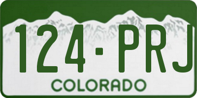 CO license plate 124PRJ