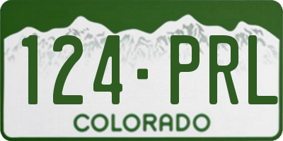 CO license plate 124PRL