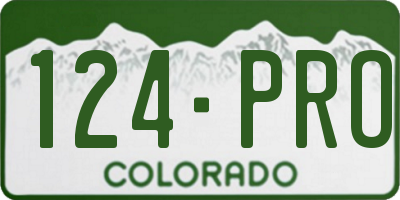 CO license plate 124PRO