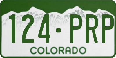 CO license plate 124PRP